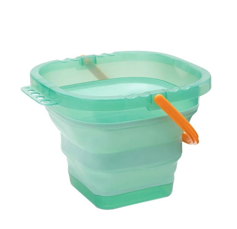 MIYA HIMI Collapsible Bucket Foldable Pail for Washing Brushes with Brush Holder and Brush Rests