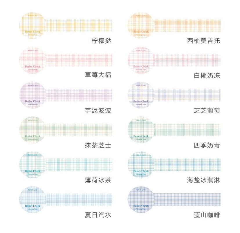 MoCard Gentle Plaid Basic Check Masking Tape