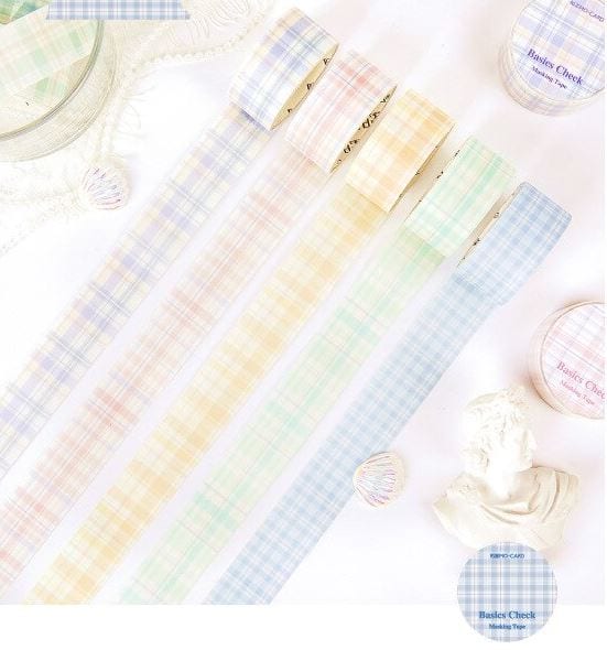 MoCard Gentle Plaid Basic Check Masking Tape