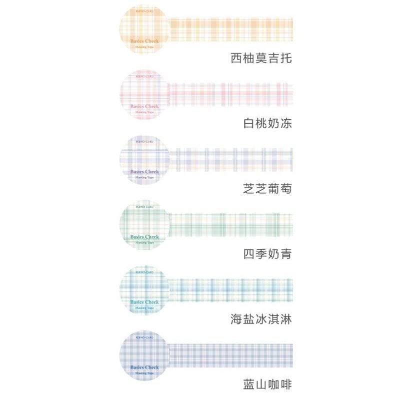MoCard Gentle Plaid Basic Check Masking Tape