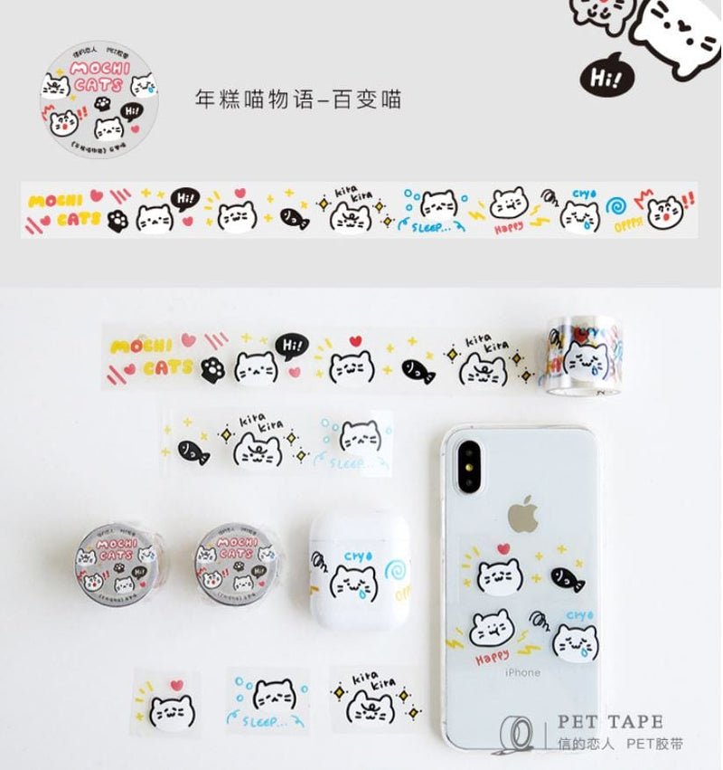 Card Lover Mochi Cats PET Tape