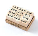 MoCard Uppercase Months of the Year Rubber Stamp Set