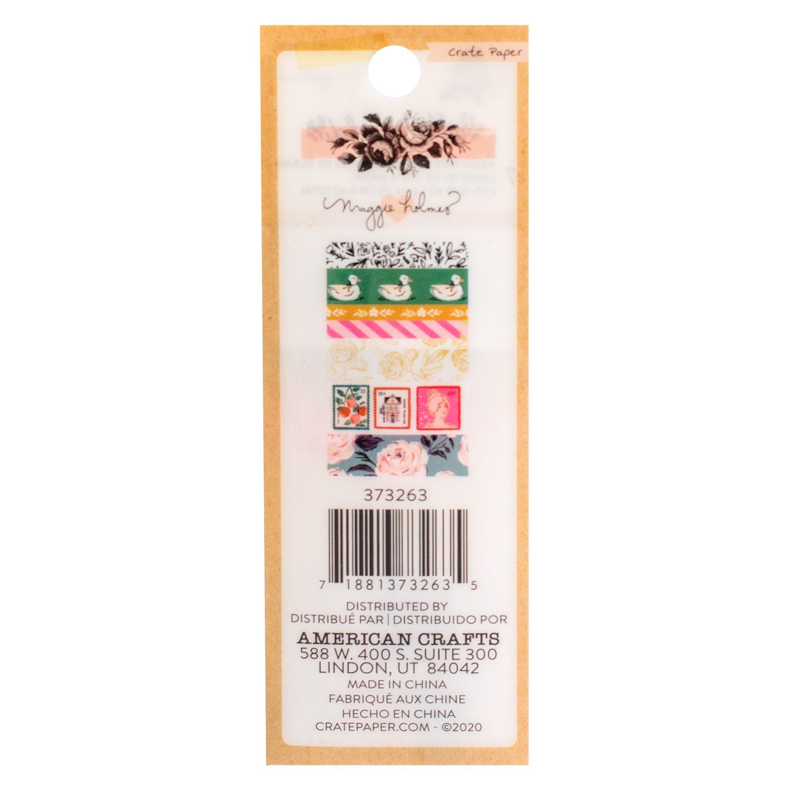 American Crafts Maggie Holmes Marigold Washi Tape with Gold Foil