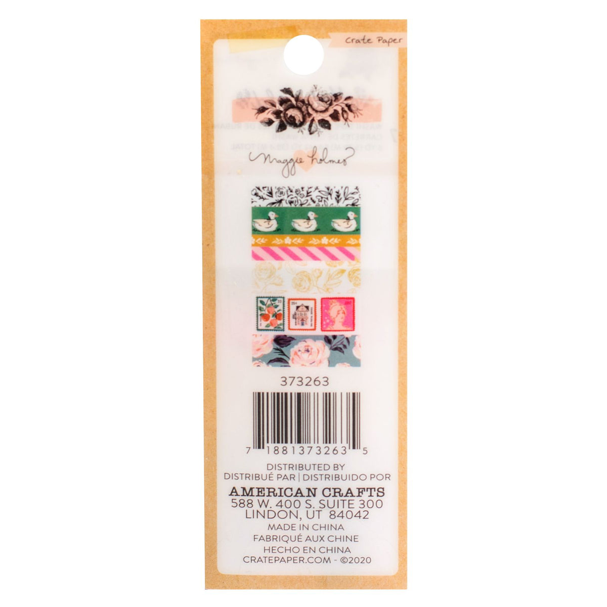 American Crafts Maggie Holmes Marigold Washi Tape with Gold Foil