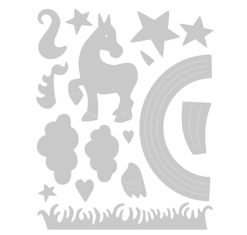 Sizzix Magical Unicorn Thinlits Die Set 16PK