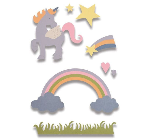 Sizzix Magical Unicorn Thinlits Die Set 16PK