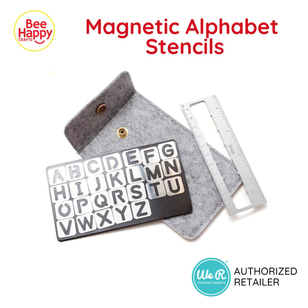 We R Memory Keepers Magnetic Alphabet Stencils Journal Studio