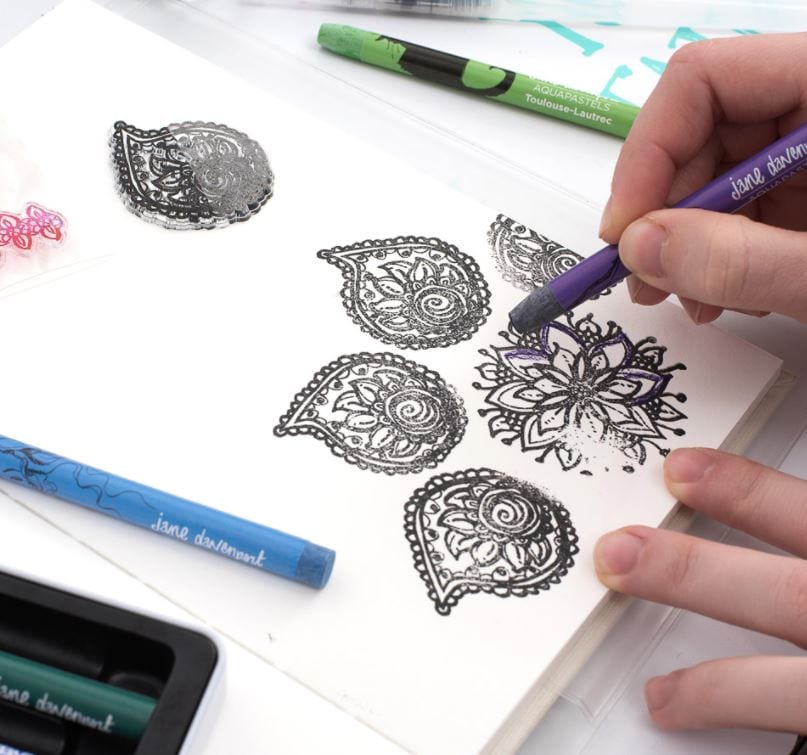 Spellbinders Mandala Jane Davenport ArtEssentials Collection Clear Stamps