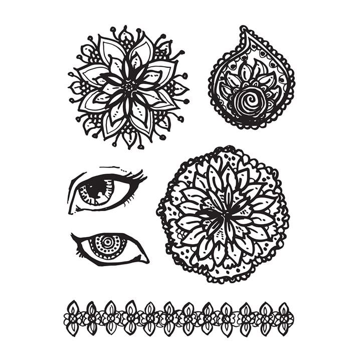 Spellbinders Mandala Jane Davenport ArtEssentials Collection Clear Stamps