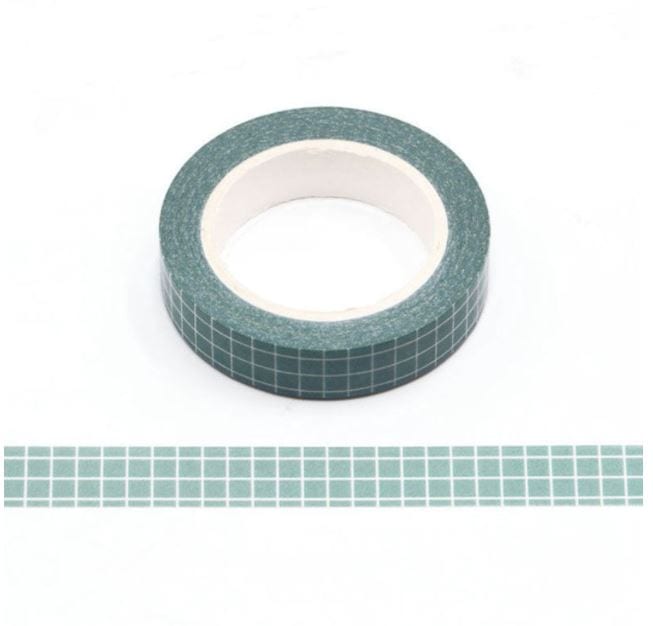 Marca Green Grid Pattern Washi Tape 10mm x 10m