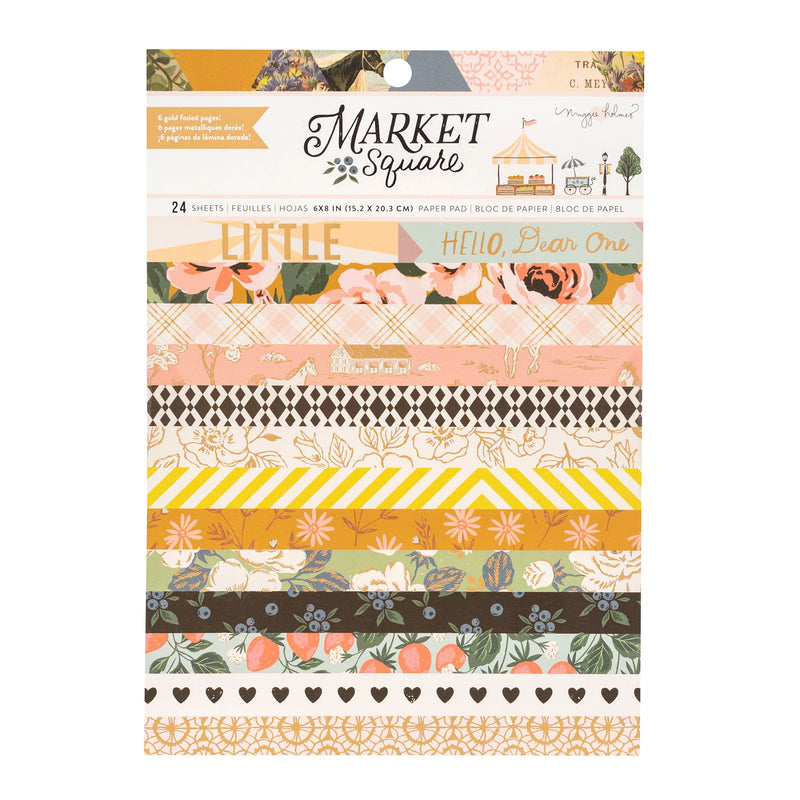 American Crafts Maggie Holmes Market Square Paper Pad 6″ X 8″