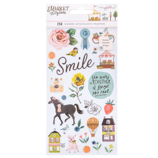 American Crafts Maggie Holmes Market Square Sticker Book (8 Sheets)
