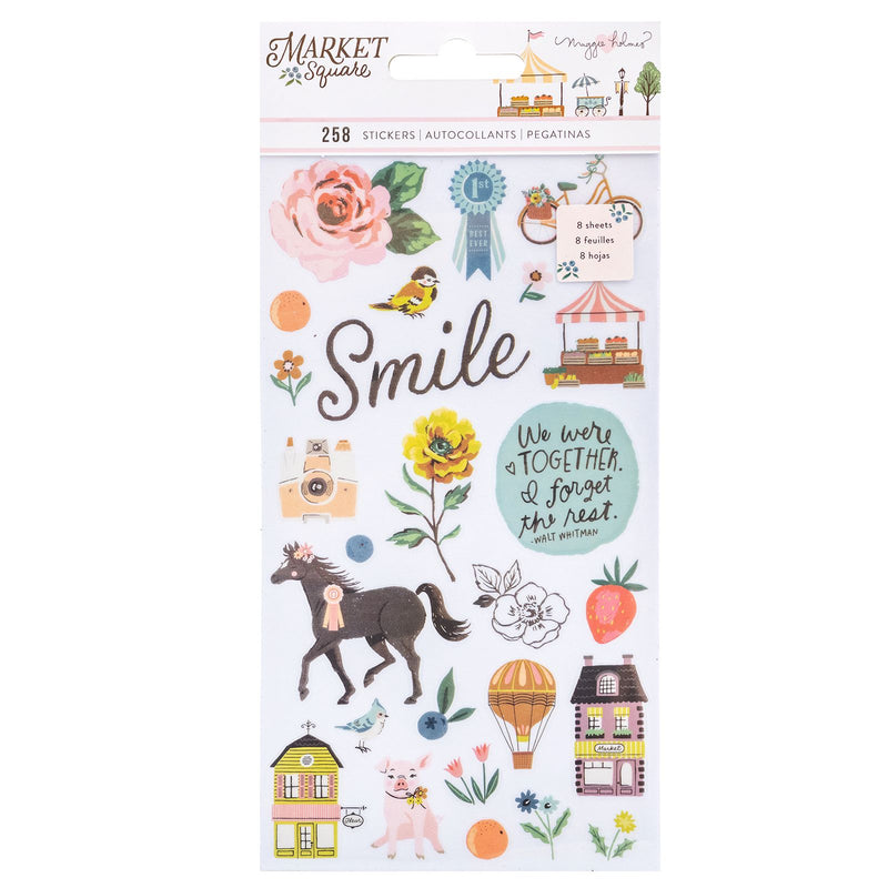 American Crafts Maggie Holmes Market Square Sticker Book (8 Sheets)