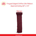 Frayed Edged Chiffon Silk Ribbon 60" x 1.5 "