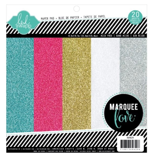 Heidi Swapp Marquee Love 8.5" x 8.5" Glitter Paper