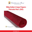 Cartotecnica Rossi Crepe Papers 180g (Red & Blue Shades) Full Roll Premium Italian Crepe Papers