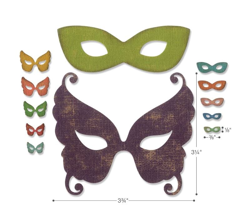 Sizzix Masquerade Thinlits Die Set 12Pk Tim Holtz