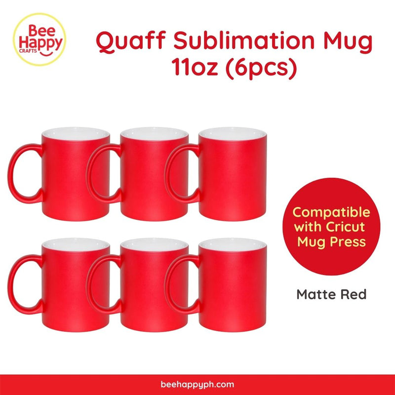 Quaff Sublimation Magic Mug 11oz 6pcs (Compatible with Cricut Mug Press)