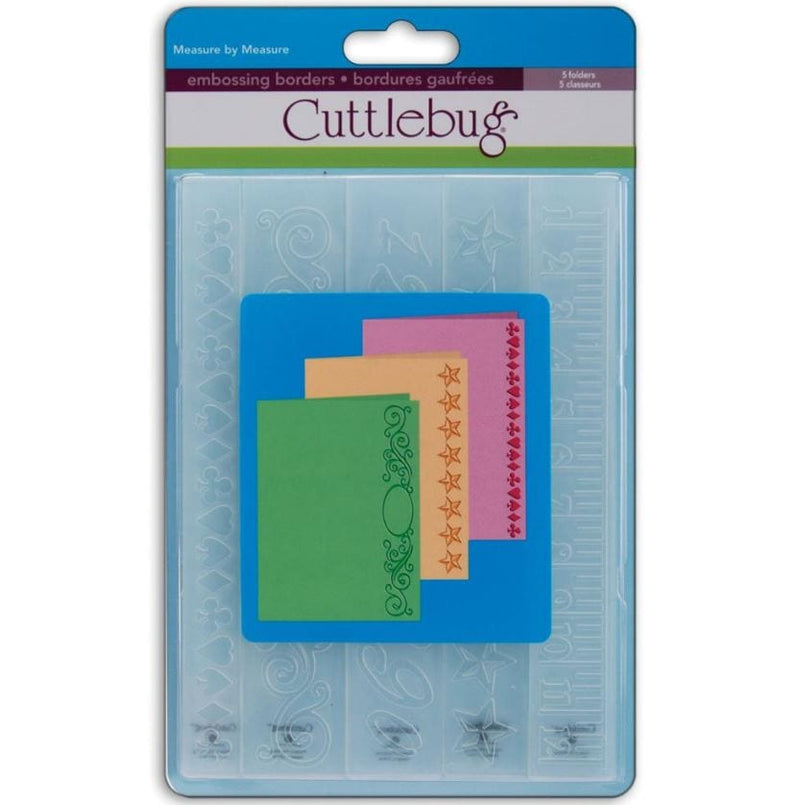 Cuttlebug Measure By Measure 7" Borders Embossing Folder 5/Pkg