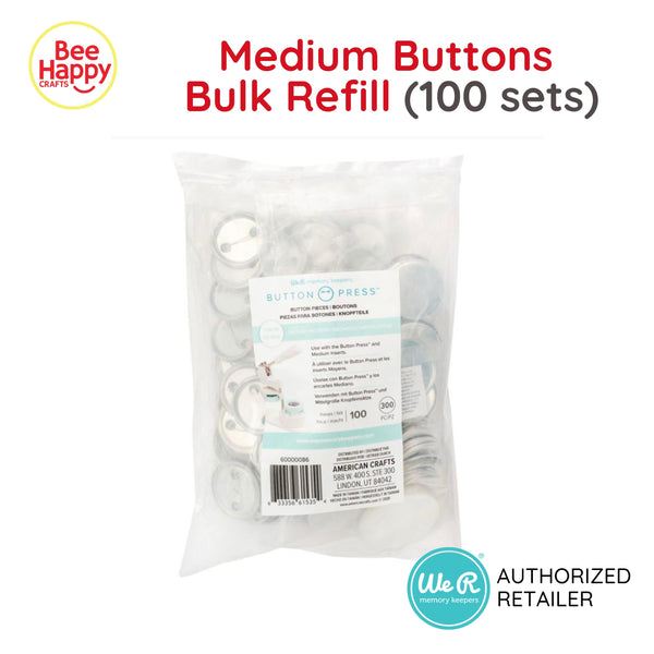 We R Memory Keepers Medium Buttons Bulk Refill for Button Press (Makes 100 pins)