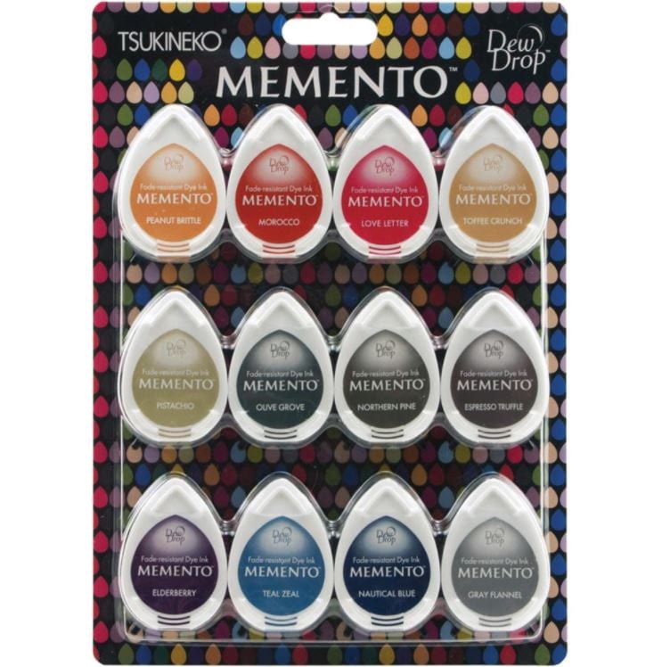 Snow Cones Memento Dew Drop Dye Ink Pad Sets (12/Pkg)