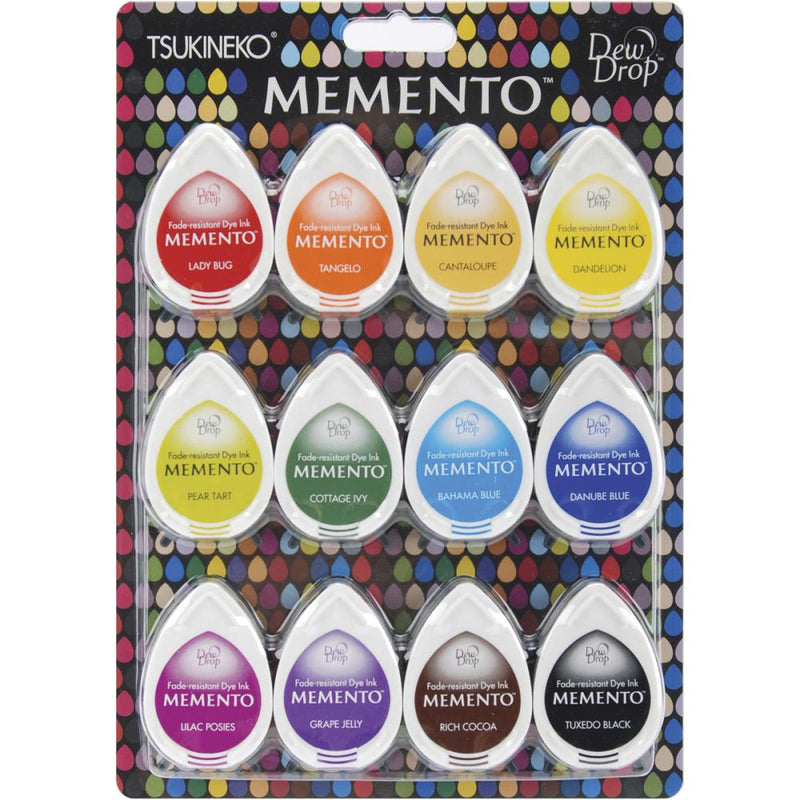 Gum Drops Memento Dew Drop Dye Ink Pad Sets (12/Pkg)