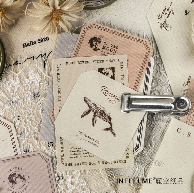 Infeel.Me Note Paper Retro Paper Labels 15pcs