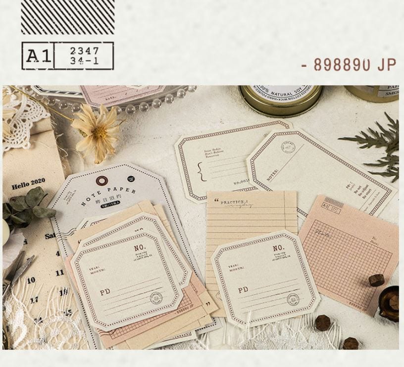 Infeel.Me Note Paper Retro Paper Labels 15pcs