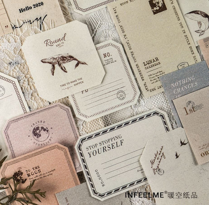 Infeel.Me Note Paper Retro Paper Labels 15pcs