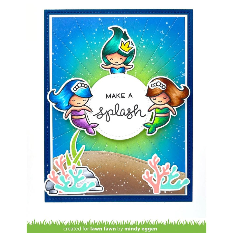 Lawn Fawn Mermaid For You Flip Flop Clear Stamps 2" x 3"