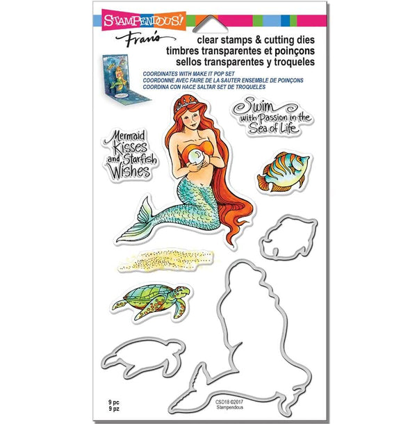 Stampendous Mermaid and Friends Clear Stamps and Cutting Dies