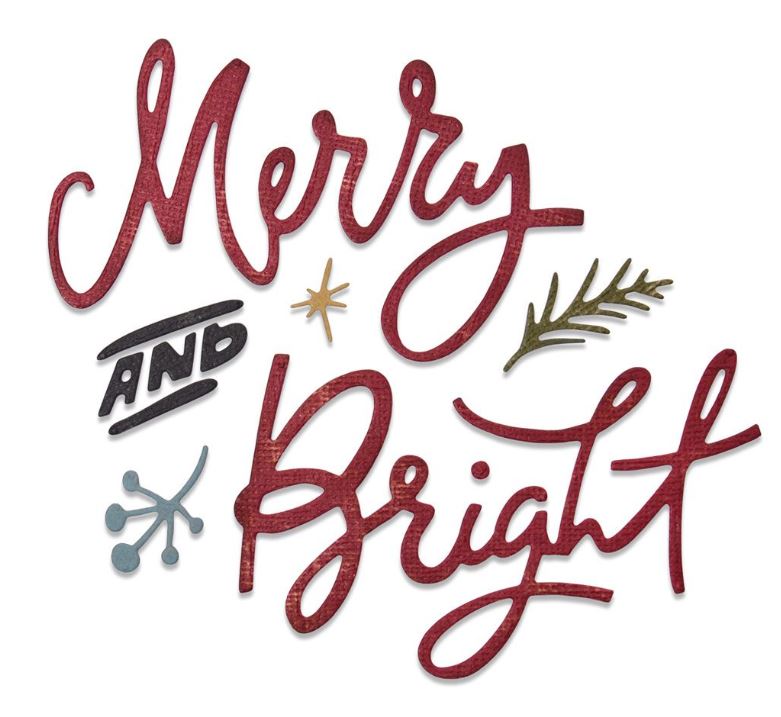 Merry and Bright Thinlits Die Set 6PK by Tim Holtz Christmas Die