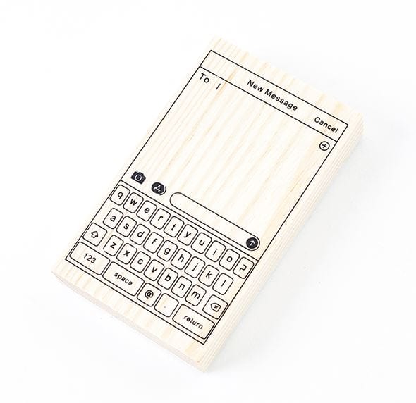 MoCard New Message Display Rubber Stamp