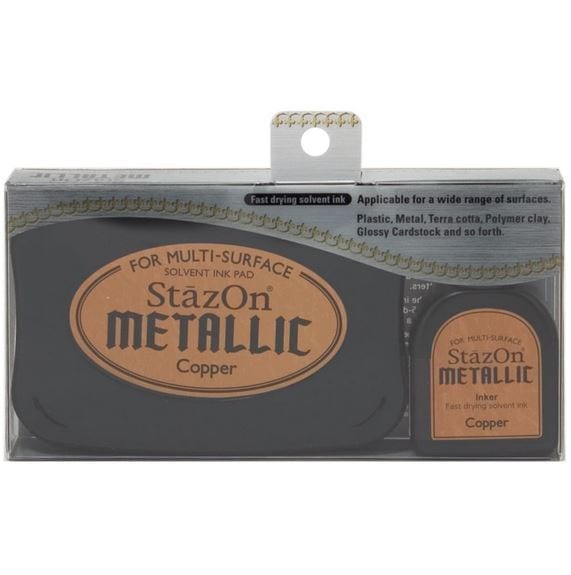 StazOn Metallic Copper Metallic Ink Kit