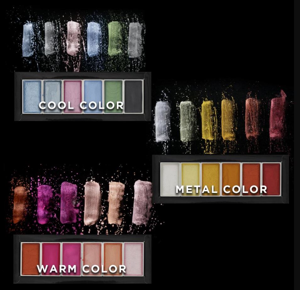 Semi-Dry Pearlescent Watercolor Set