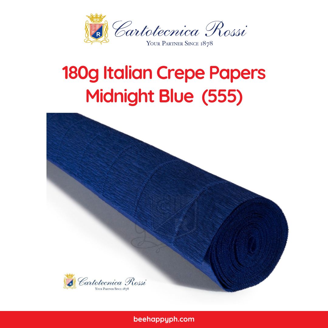 Cartotecnica Rossi Crepe Papers 180g (Red & Blue Shades) Full Roll Premium Italian Crepe Papers