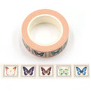Mini Vintage Butterflies Postage Stamps Washi Tape 15mm x 10m
