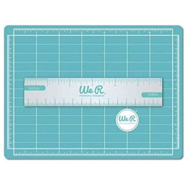 We R Memory Keepers Mini Magnetic Cutting Mat & Ruler Set Crafter's Essentials