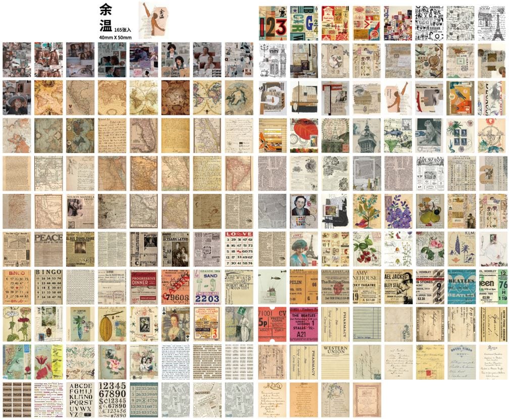 Mini Vintage Memo Pad/Paper Pad 165 Sheets
