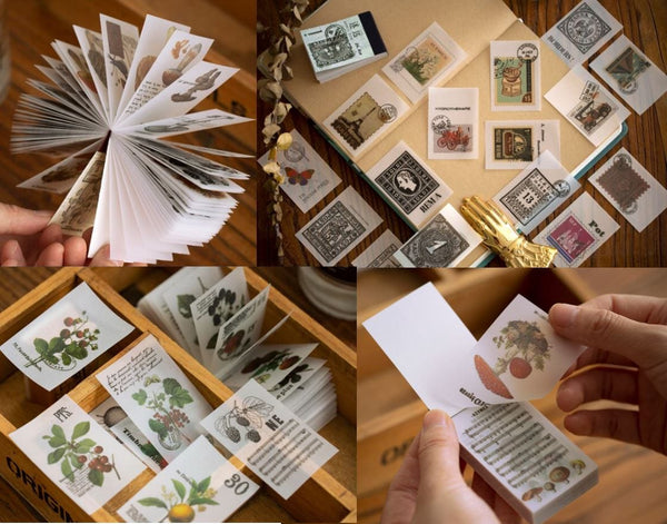Mini Vintage Memo Pad/Paper Pad Vellum (Translucent Paper)100 Sheets