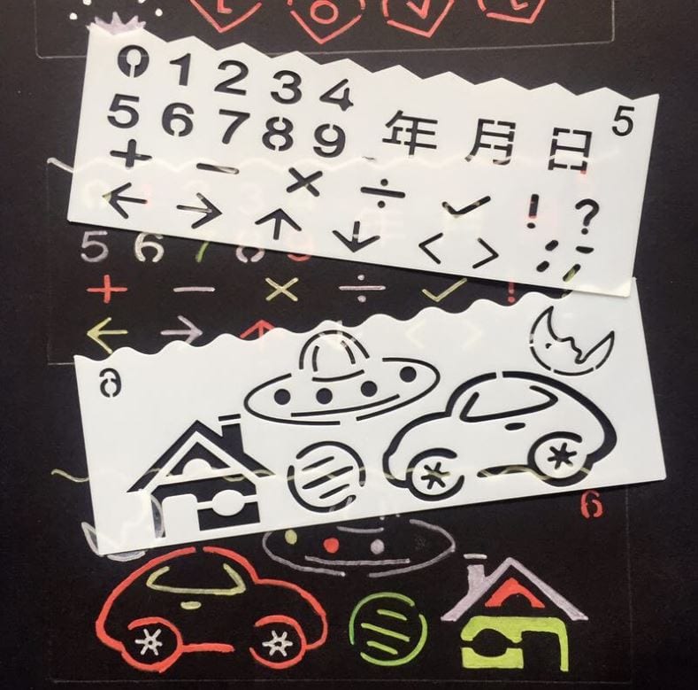 Mini Stencil Set Emoji - 8pcs