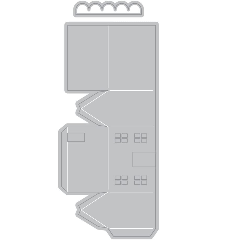 Recollections Mini Tall House Cutting Template Die