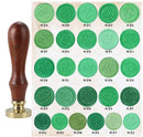 Mini Wax Seal Cursive on Leaves Monogram  (1.2cm) (Choose for A - M)