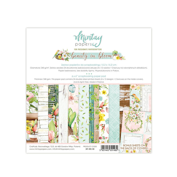 Mintay Beauty in Bloom Paper Pad 6" x 6"