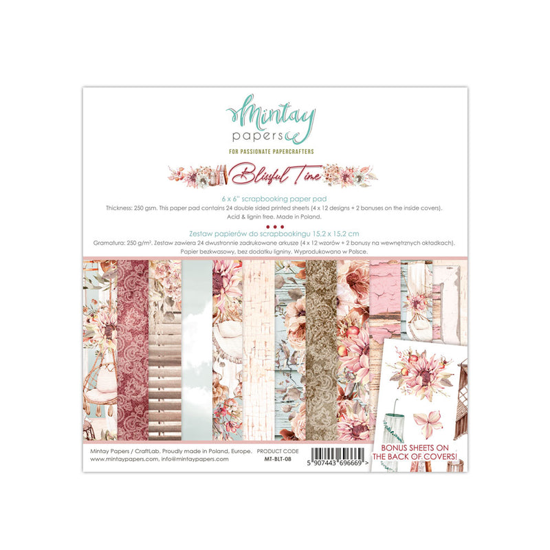 Mintay Blissful Time Paper Pad 6" x 6"