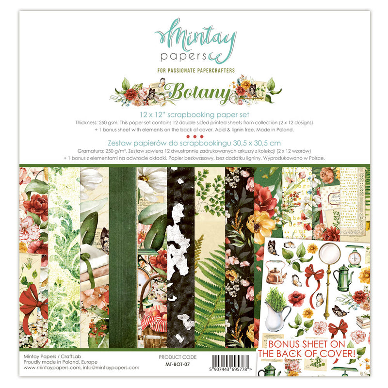 Mintay Botany Paper Pad 12" x 12"