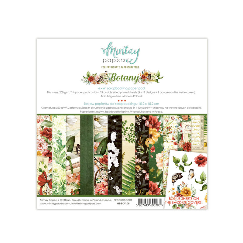 Mintay Botany Paper Pad 6" x 6"