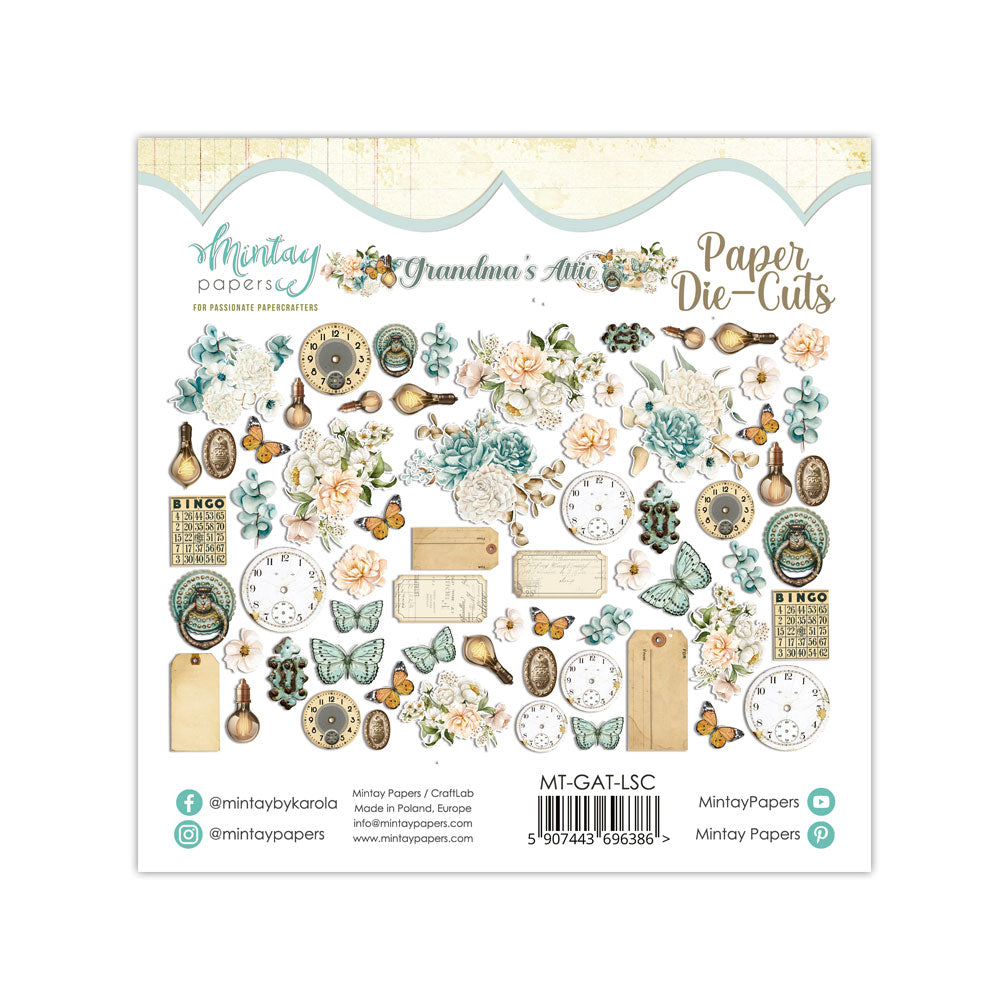 Mintay Grandma's Attic Paper Die-Cuts 65pcs
