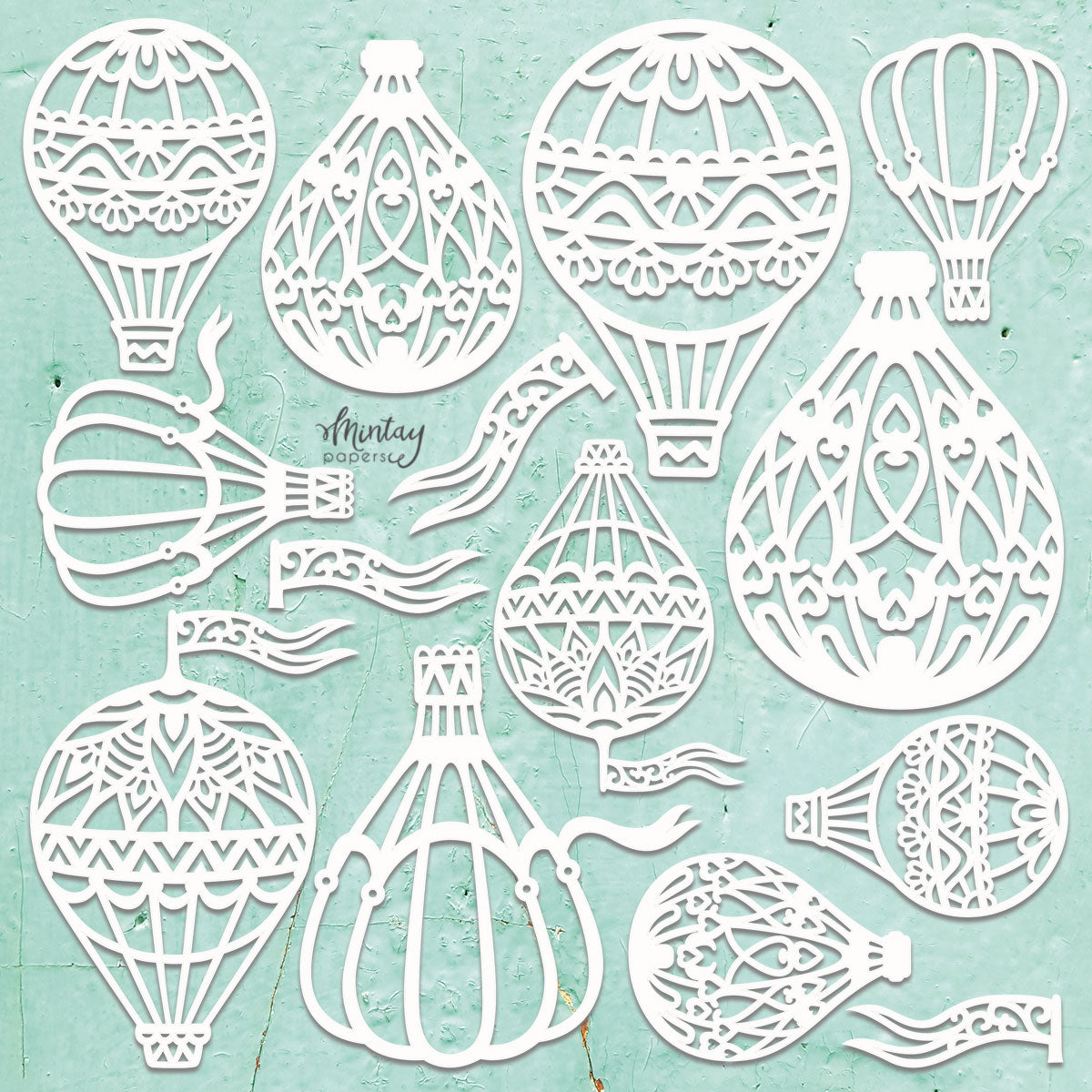 Mintay Hot Air Balloons Set Chippies Decor