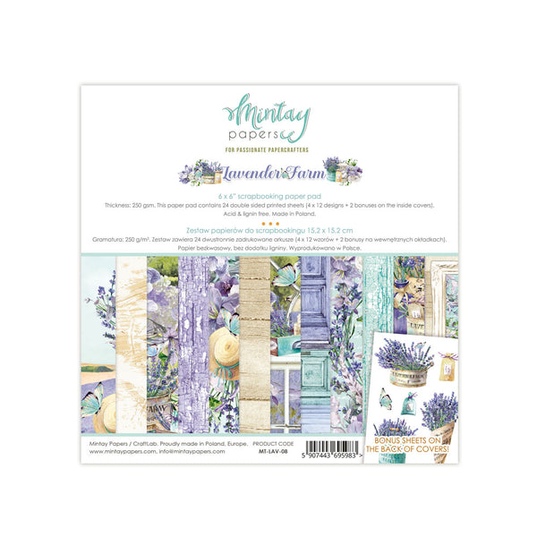 Mintay Lavender Farm Paper Pad 6" x 6"